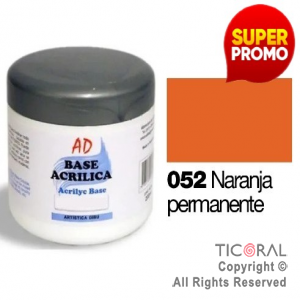 BASE ACRILICA AD 062 NARANJA PERMANENTE 200ML X 3 UNIDADES